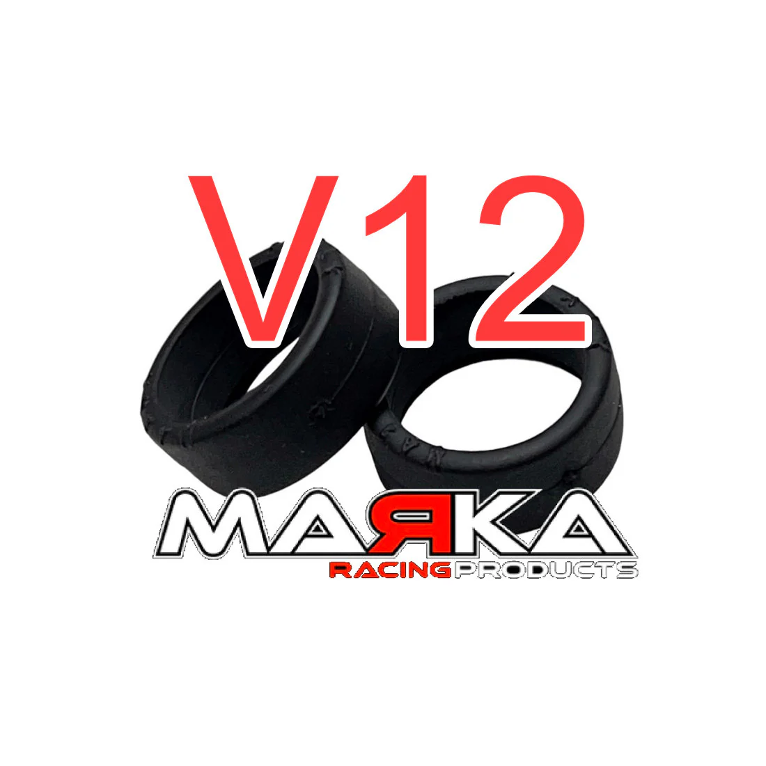 V12 RCP RUBBER FRONT TIRE - SLICK 8.5mm - 15deg 20deg 25deg [Marka] MZR-V12F