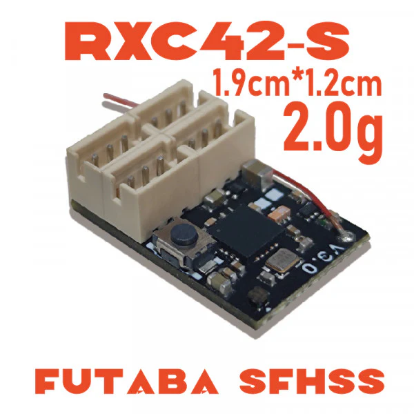 V2 Futaba S-FHSS Compatible 4 Channel MICRO WIRELESS (Internal Antenna) Receiver For 1-24 1-28 (CASE-LESS) [MXO RACING] RXC42-S - Image 3