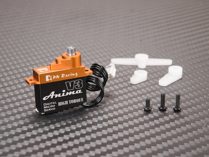 V3 Anima SLIM PROFILE High Torque Titanium Gear Digital Micro Servo (1-28) .051sec - 41 oz-in [PN Racing] 500833