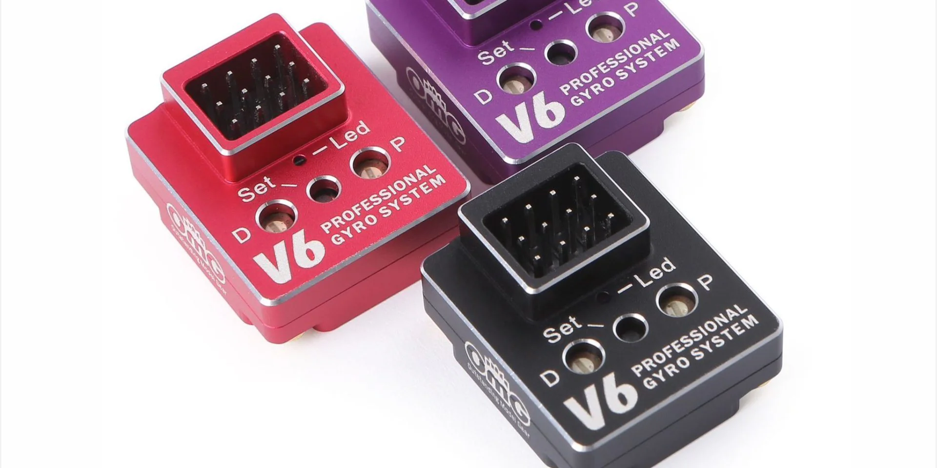 V6 Gyro (Damper, EPA, Function) Adjustable Tunable Aluminum Black Red Purple [OMG] OMG-GYRO-V6
