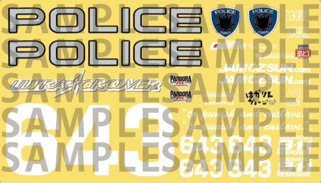 Vinly & Logo Sticker SET (POLICE DECAL) 300x420mm 1-10 Livery [Pandora] VGP-613 - Image 4