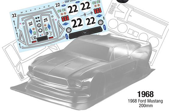 VINTAGE 68 FORD MUSTANG 1-10 Body Shell [Quality RC] QRC-MUSTANG 1968 - Image 2