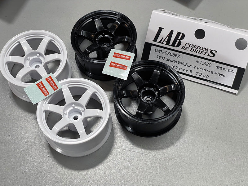 VOLK RACING TE37 TE-37 TE37SL 6mm 8mm BLACK HIGH TRACTION 1-10 DRIFT RIMS [LAB] LWH-0306BKa LWH-0308BKa - Image 3