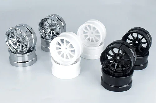 VR10 Multi Spoke - Black Chrome White 6mm - 10mm OFFSET (HIGH TRACTION) RIMS [Reve D]