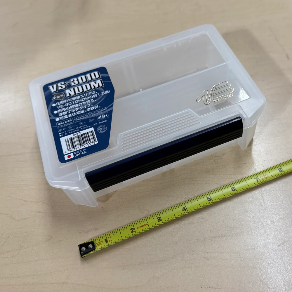 VS-3010 NDDM Multi Utility Case - Clear Parts Box 8" x 5.5" - (205 x 145 x 60 mm) Made in Japan [Meiho] VS-3010 NDDM CLEAR
