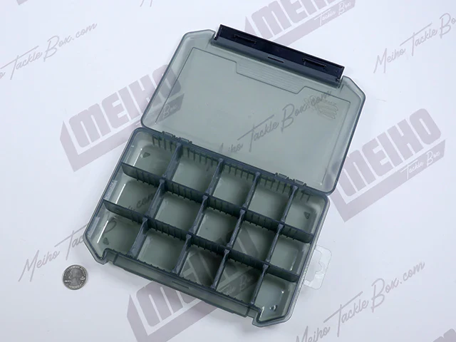 VS-3010ND Compartment Multi Utility Case - Smoke Parts Box 8" x 5.75" - (205 x 145 x 40 mm) Made in Japan [Meiho] VS-3010ND - Image 2