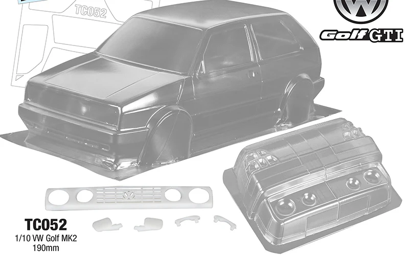 VW Volkswagen GOLF MK2 1-10  Body Shell [Quality RC] QRC-052-GOLF-MK2 - Image 2
