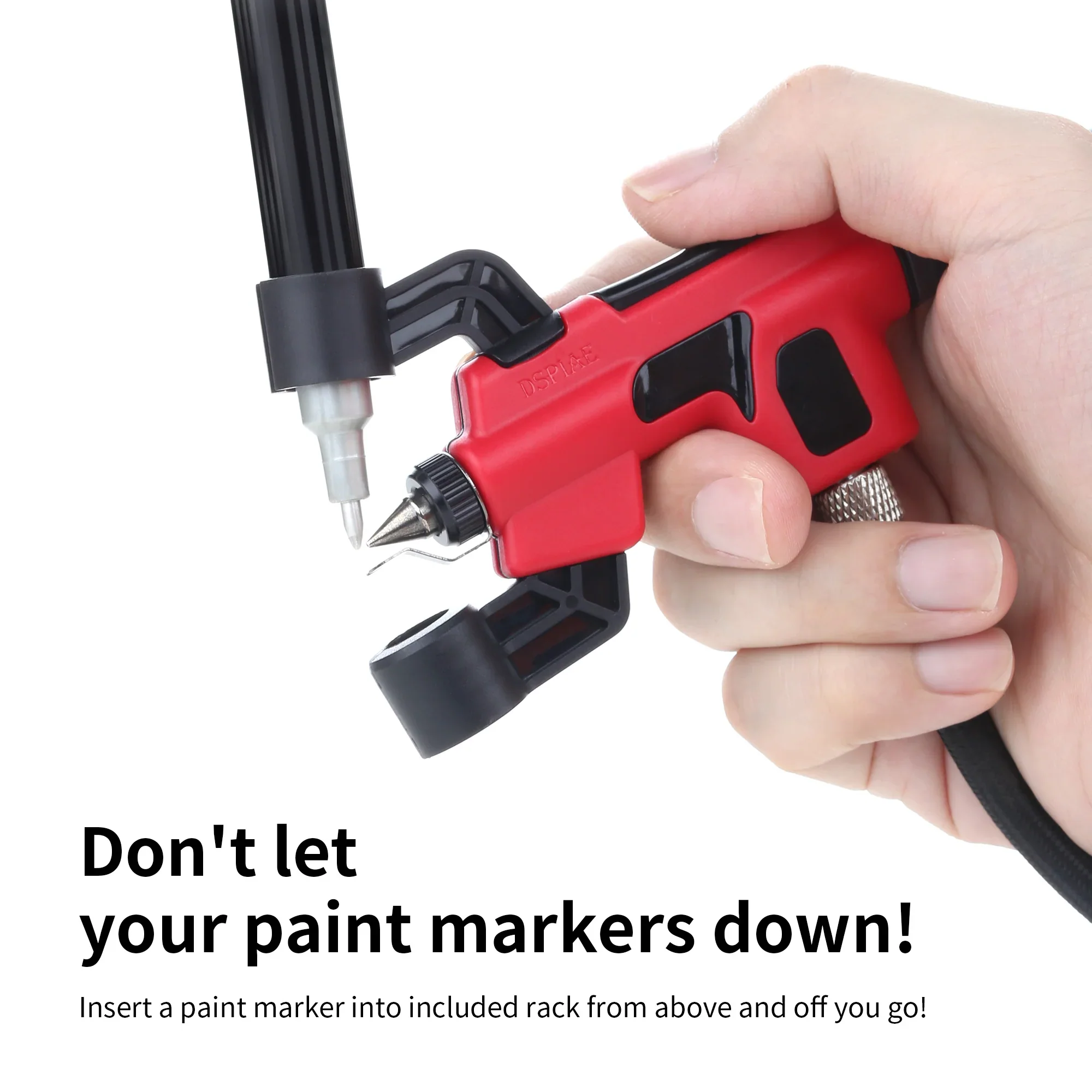 Wash-Free Airbrush Gun (Paint Marker or Mix Bottle) [DSPIAE] PT-AB - Image 3
