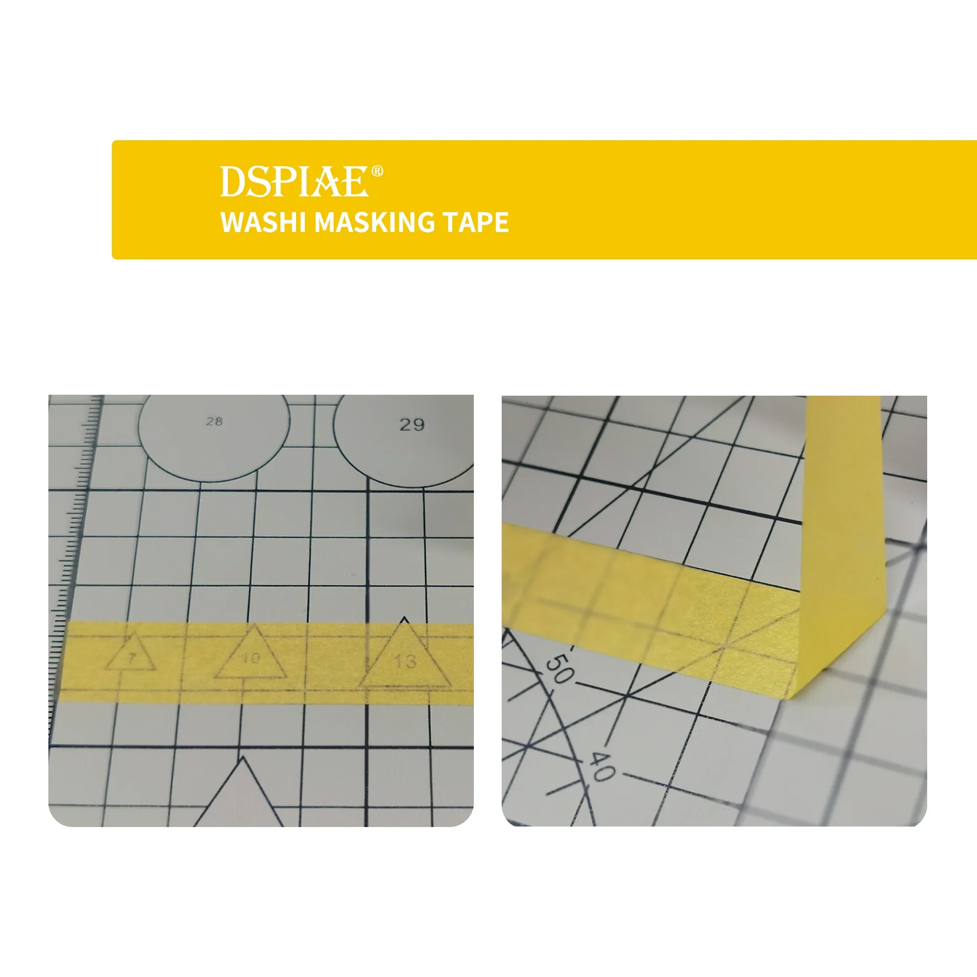 WASHI Premium Yellow Masking Tape 2mm 3mm 5mm 10mm 15mm 20mm (18m long) [DSPIAE] MT-0  MT-03 MT-05 MT-10 MT-15 MT-20 - Image 4