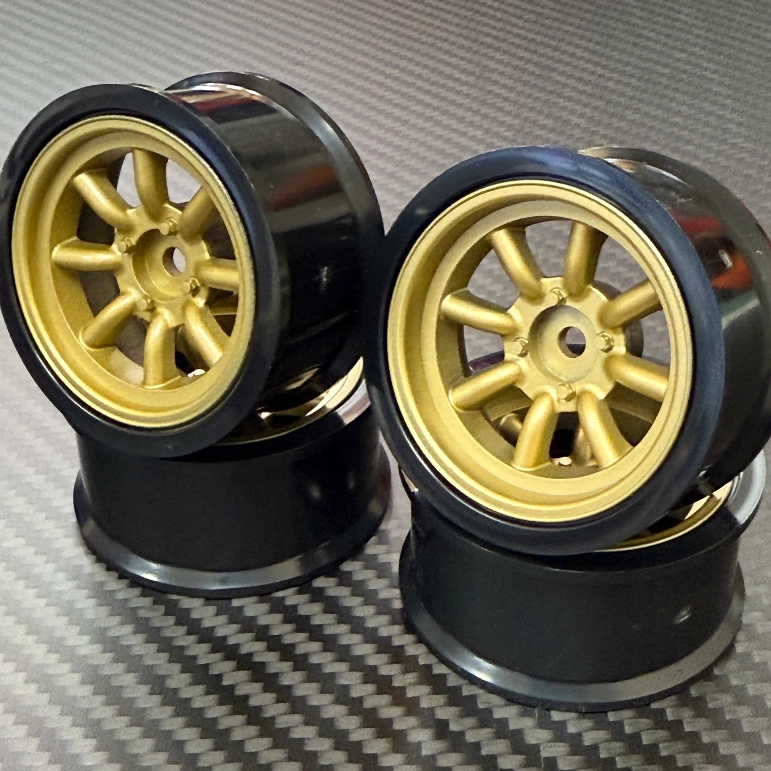 Watanabe Fifteen Series - Gold 6mm / 8mm (2 PACK) (INCH DOWN) 1-10 Rims [RC-Art] ARTW0106G ARTW0108G