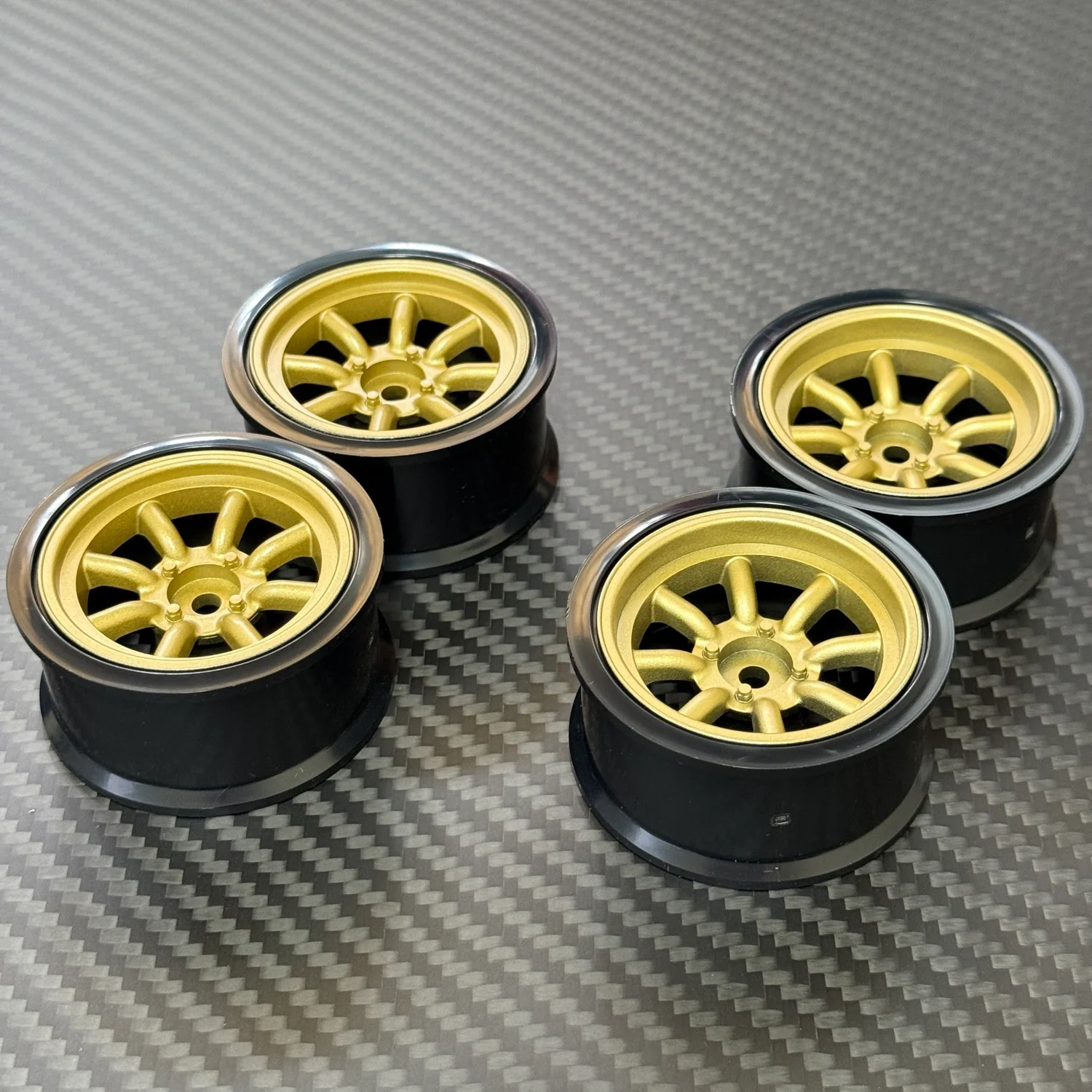 Watanabe Fifteen Series - Gold 6mm / 8mm (2 PACK) (INCH DOWN) 1-10 Rims [RC-Art] ARTW0106G ARTW0108G - Image 2