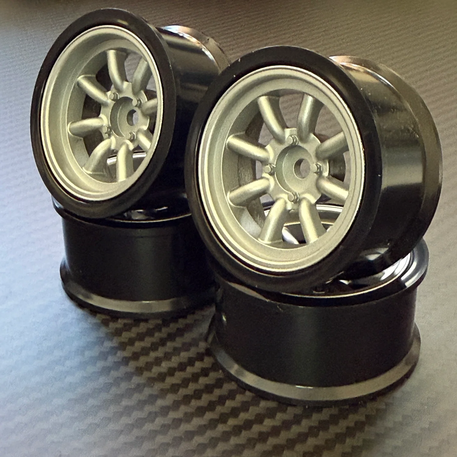 Watanabe Fifteen Series - Silver 6mm / 8mm (2 PACK) (INCH DOWN) 1-10 Rims [RC-Art] ARTW0106MS ARTW0108MS