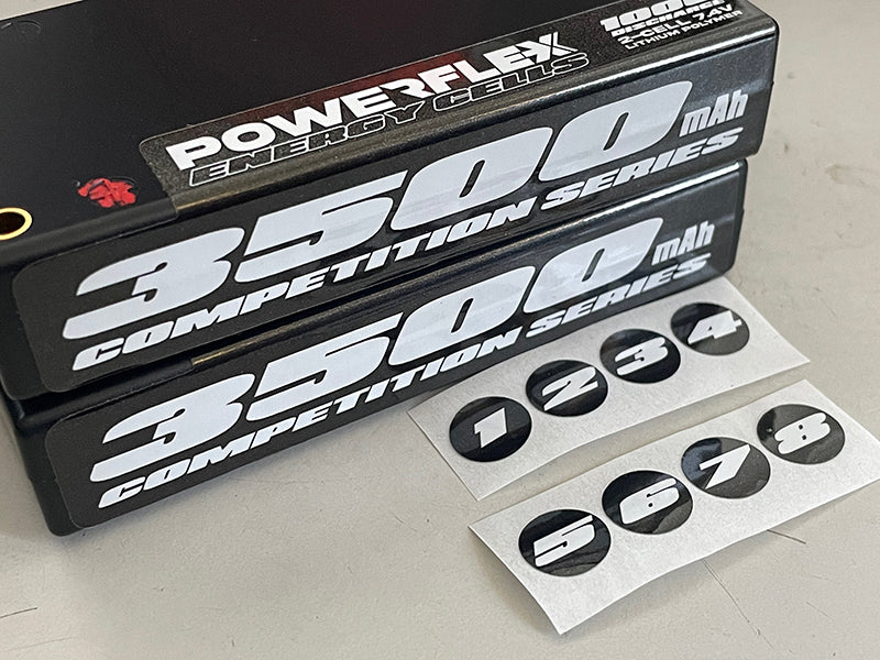 WHITE - REFLEX SHORTY LIPO 7.4v 2S 3500mah 100C Ultra Slim Lightweight Battery (w Cable 4.0mm Bullet to Deans) - 136g - 18.5mm Thick - 3500 mah - Image 3
