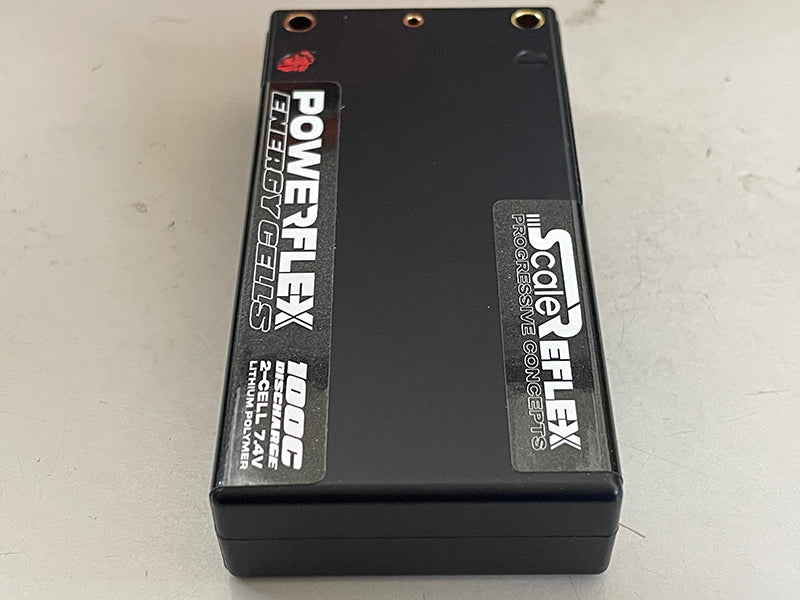 WHITE - REFLEX SHORTY LIPO 7.4v 2S 3500mah 100C Ultra Slim Lightweight Battery (w Cable 4.0mm Bullet to Deans) - 136g - 18.5mm Thick - 3500 mah - Image 5