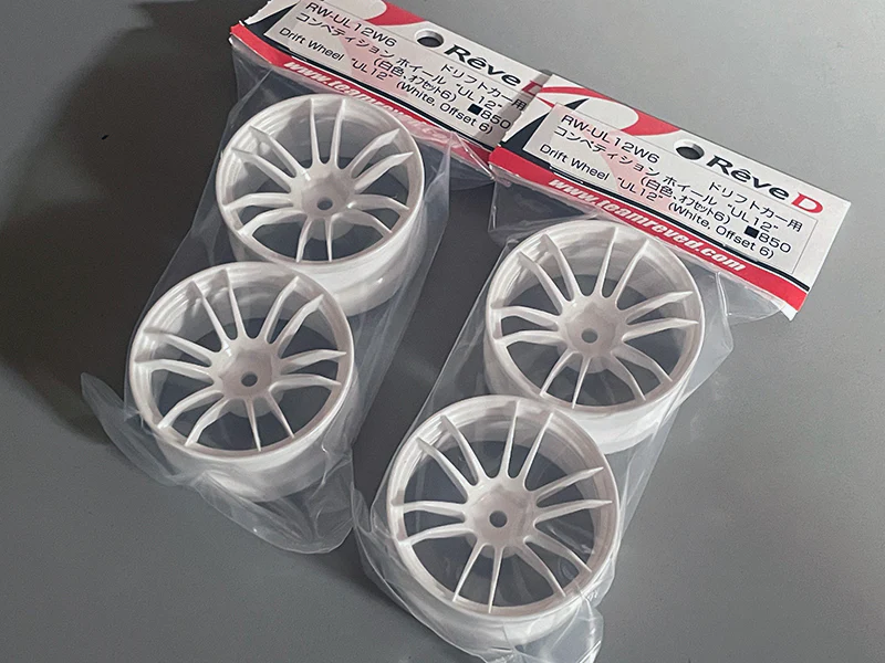 WHITE UL12 (57extreme) Drift Wheel Rims 6mm OFFSET (HIGH TRACTION) [Reve D] RW-UL12W6 - Image 5