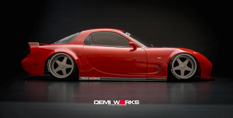 Wide Body Set w Wing for Tamiya RX-7  1-10 FD3S [Demi Works] DWRX7WB