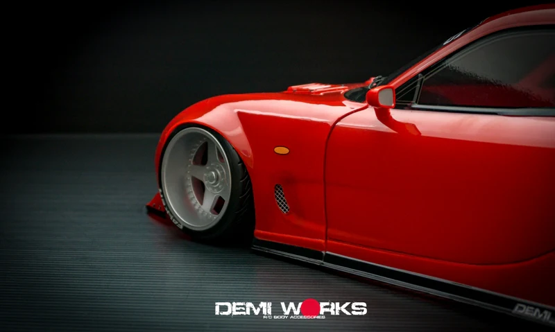 Wide Body Set w Wing for Tamiya RX-7  1-10 FD3S [Demi Works] DWRX7WB - Image 3