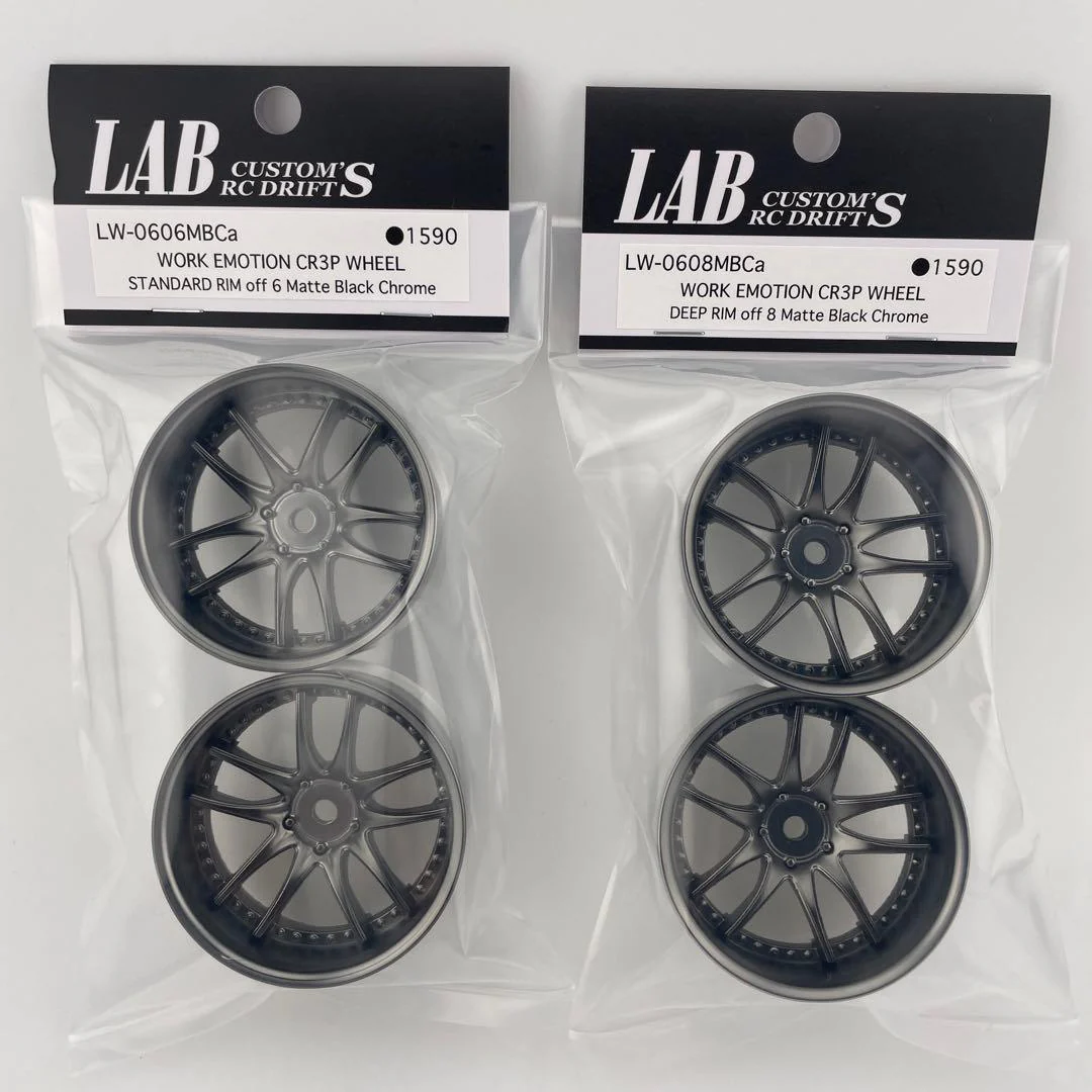 Work Emotion CR3P MATTE BLACK CHROME 6mm 8mm 1-10 DRIFT RIMS [LAB] LW-0606MBCA LW-0608MBCA - Image 3