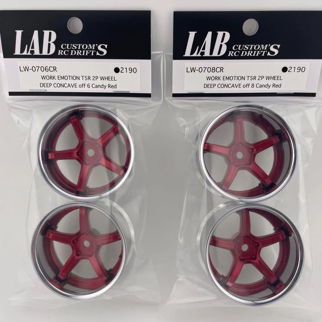 Work EMOTION T5R 2P T5R2P CONCAVE TYPE CANDY RED RIMS 6mm 8mm [LAB] LW-0706CR LW-0708CR - Image 4