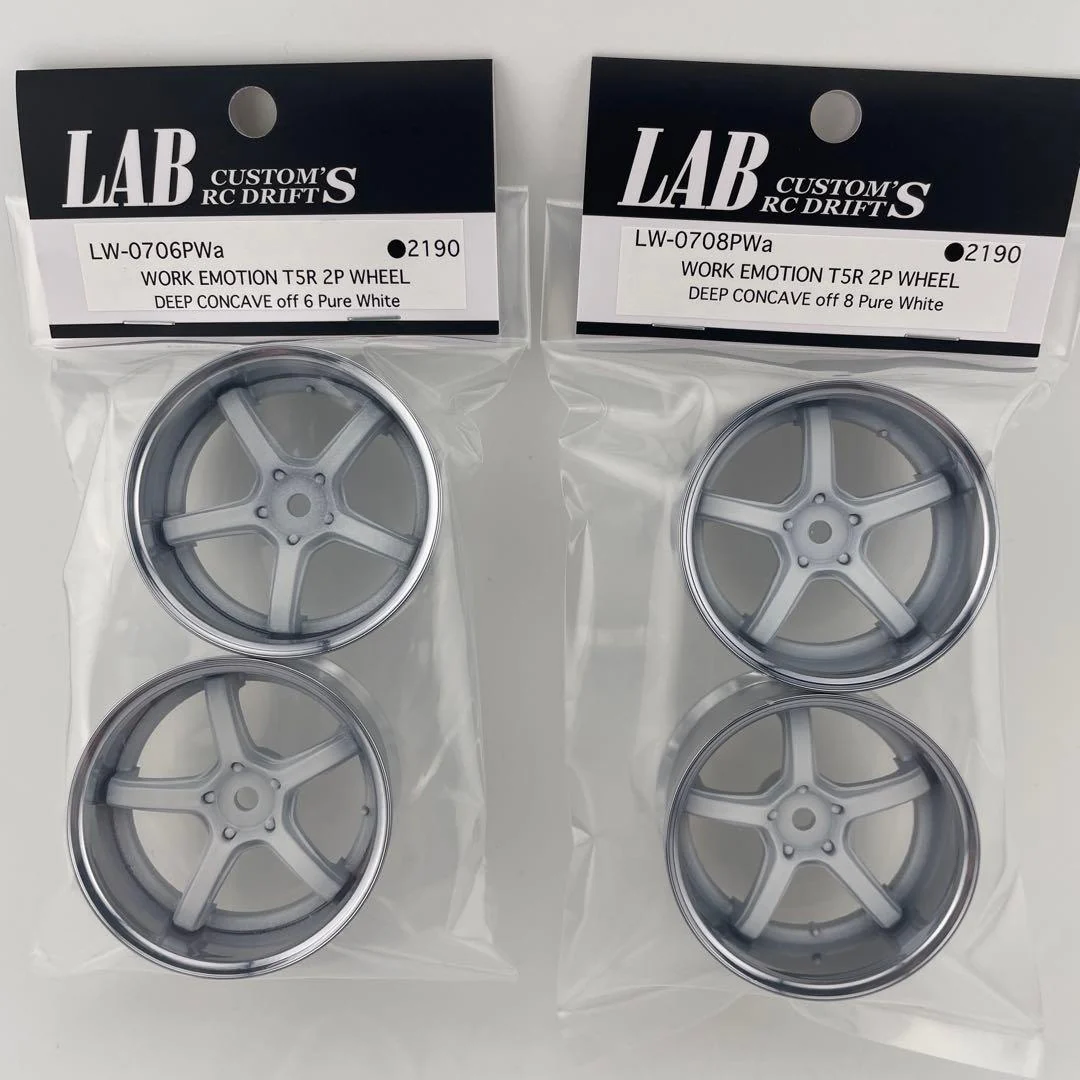 Work EMOTION T5R 2P T5R2P CONCAVE TYPE PURE WHITE RIMS 6mm 8mm [LAB] LW-0706PWA LW-0708PWA - Image 2