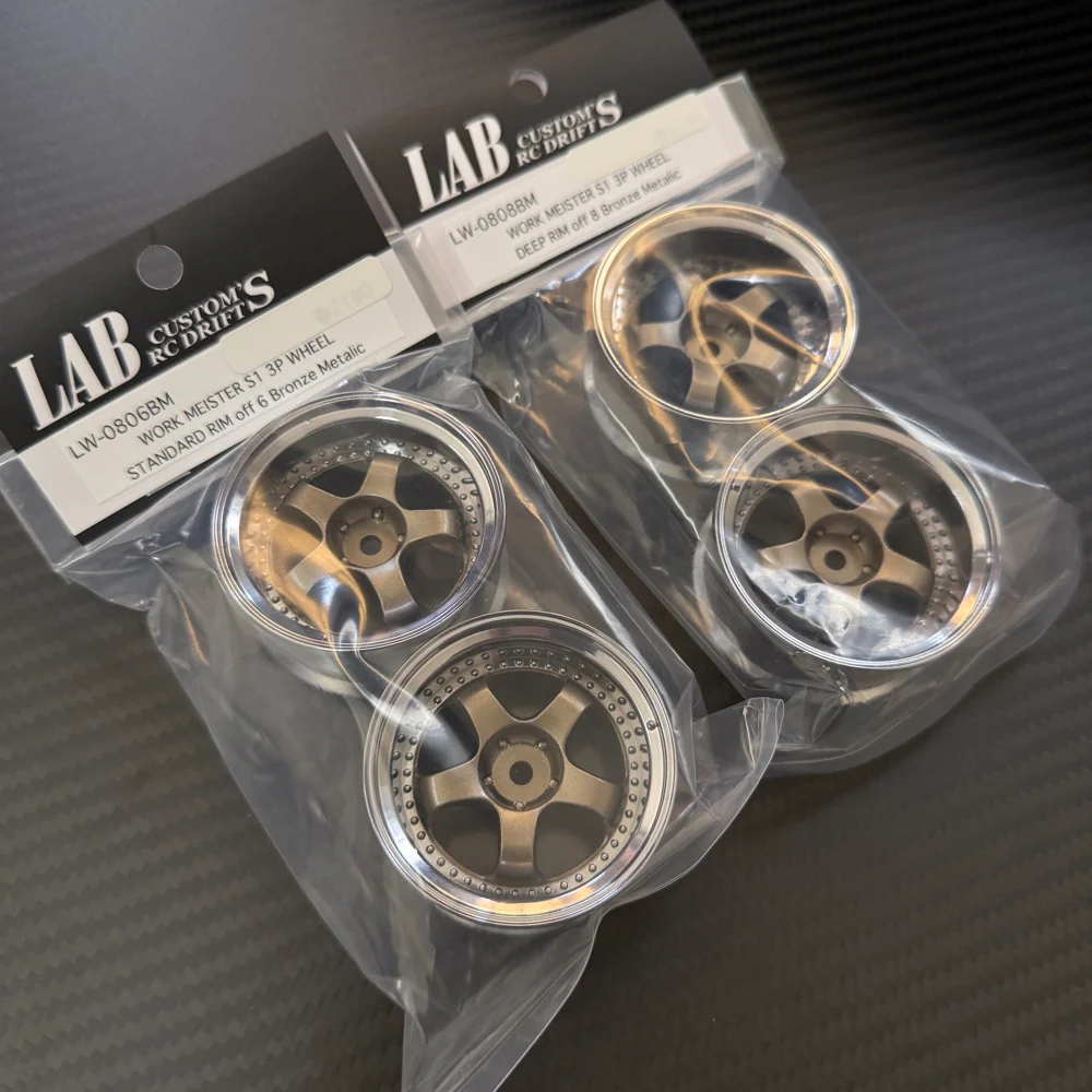 WORK MEISTER S1 3P 6mm - 8mm RIMS BRONZE METALLIC (W/ CHROME LIP) [LAB] LW-0808BM LW-0806BM - Image 3