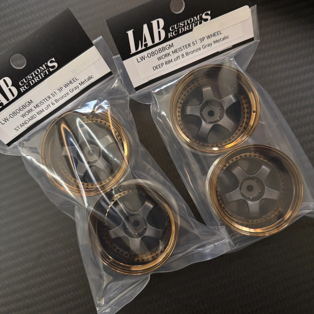 WORK MEISTER S1 3P 6mm - 8mm RIMS GUN METAL METALLIC (W/ BRONZE LIP) [LAB] LW-0808BGM LW-0806BGM - Image 3