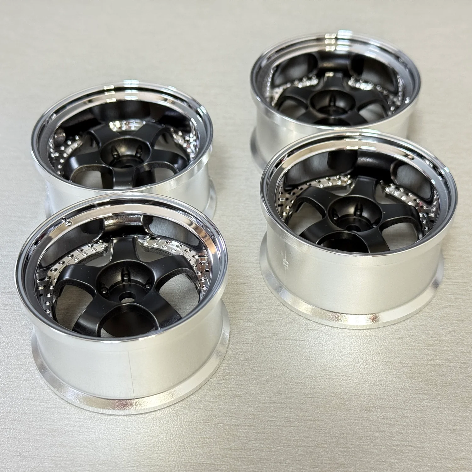 WORK MEISTER S1 3P 6mm - 8mm RIMS MATTE CARBON W/ CHROME LIP [LAB] LW-0808MCB LW-0806MCB - Image 2