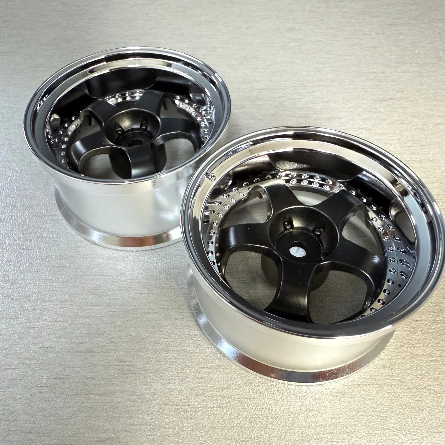 WORK MEISTER S1 3P 6mm - 8mm RIMS MATTE CARBON W/ CHROME LIP [LAB] LW-0808MCB LW-0806MCB - Image 3
