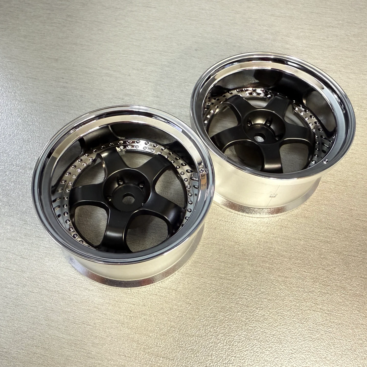 WORK MEISTER S1 3P 6mm - 8mm RIMS MATTE CARBON W/ CHROME LIP [LAB] LW-0808MCB LW-0806MCB - Image 4