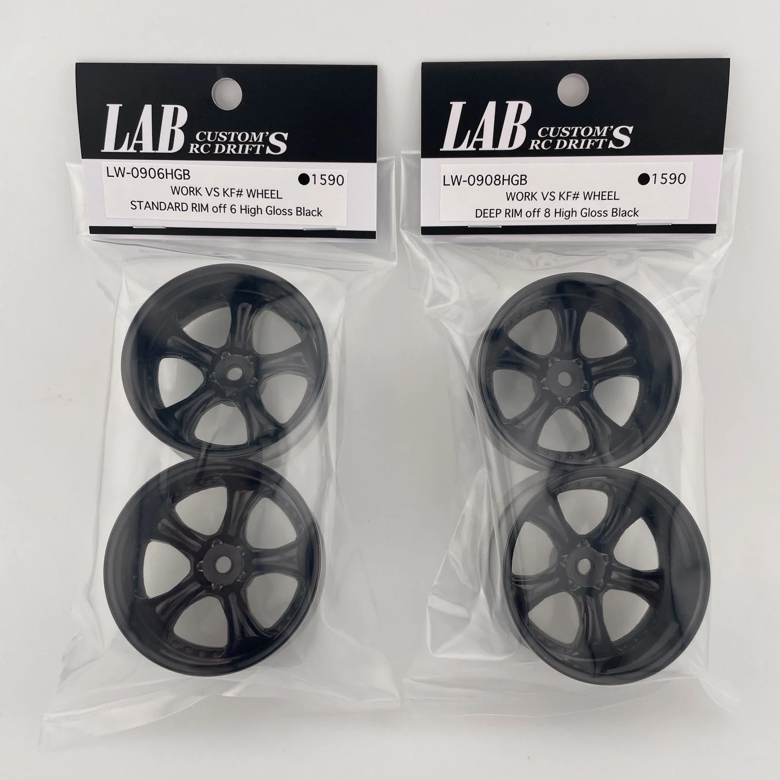 Work VS-KF VSKF 1-10 VS KF Wheels (HIGH GLOSS BLACK) 6mm / 8mm [Lab] LW-0906HGB LW-0908HGB - Image 4