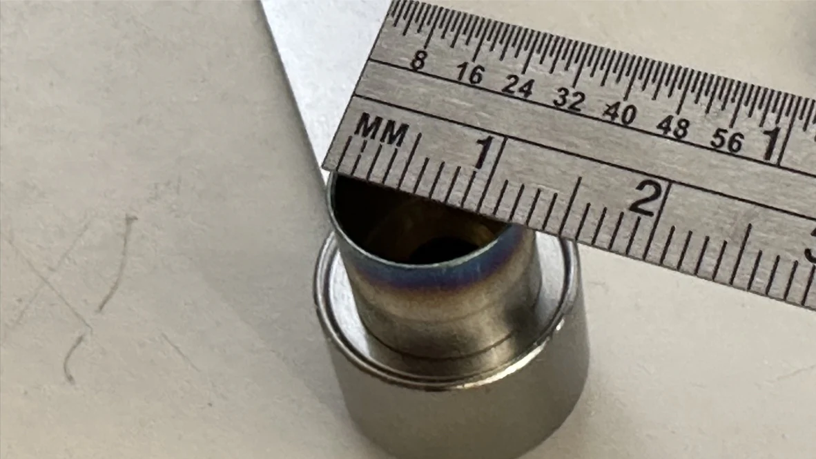 X-LARGE RACING MEDALLION (STRAIGHT Edge) - 12mm Titanium Burnt Tip (Straight Cut) - 17mm Muffler Exhaust (STRAIGHT Edge) [Usukani] 524b - Image 3