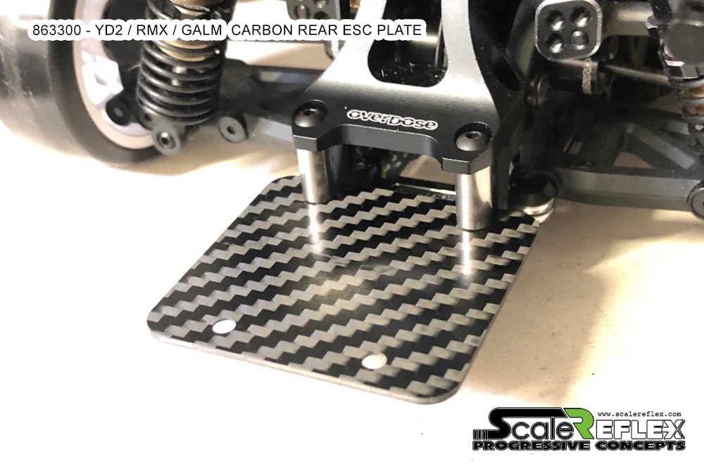 YD2 - RMX - GALM Carbon Rear ESC Plate [Scale Reflex] 863300 - Image 2