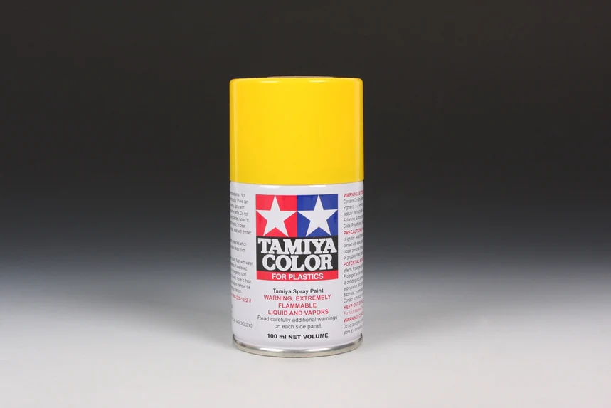 YELLOW - Lacquer Spray Paint 100ml (For Plastic Models) TS-16 [Tamiya] 85016 - Image 2