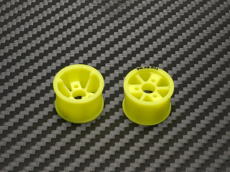 YELLOW XBOne 2WD Machine Cut - REAR Flanged Rims - RWD Wheels Xbility One XB1 [PN Racing] XB11Y3 XB11Y2 XB11Y14 - Image 3