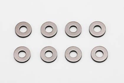 YOKOMO 1mm Caster Angle Spacer Shims (Black) 8-Pack [Yokomo] SD-008S