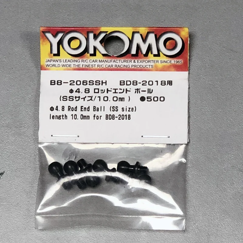 YOKOMO Hex Hole Rod End 4.8mm Ball Stud Head SS Size (M Size - 10 mm) 6-Pack [Yokomo] B8-206SSHA - Image 2