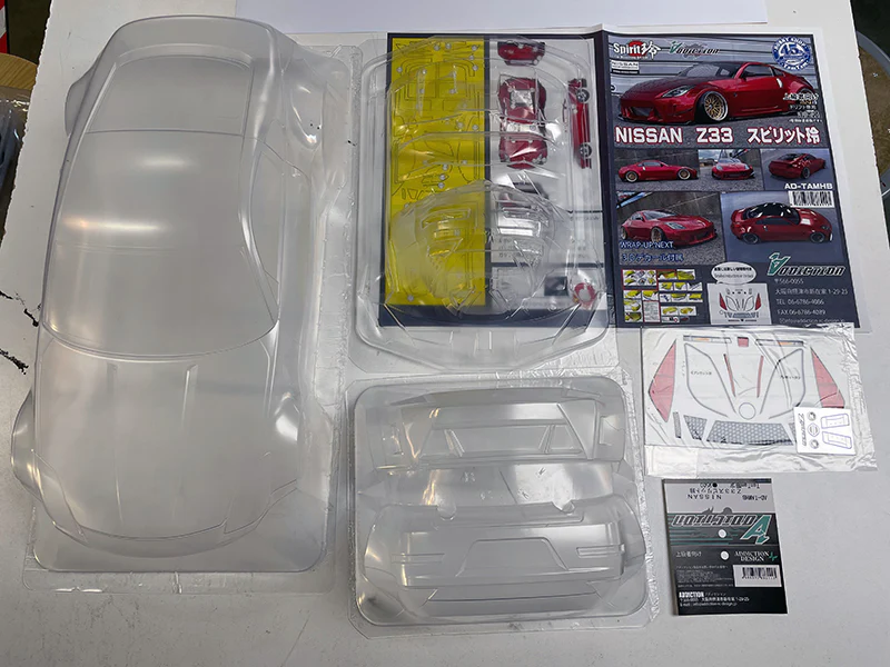 Z33 Fairlady Z 350Z Spirit Rei Body Japan TamTam Exclusive w- 3D DECALS + WING SET [Addiction] AD-HB14 - Image 4